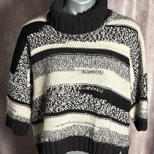Derek Lam 10 Crosby Black Gray Sweater Size Medium